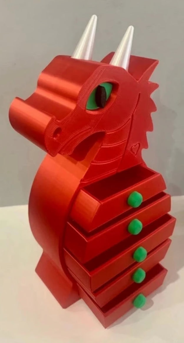 🐉 Mystical Dragon Jewellery Box – 3D Printed with Secret Hidden Drawer. 🐉 (Copy)