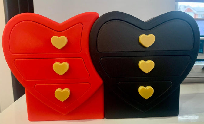 Interlocking Heart Jewellery Boxes | Romantic Keepsake Storage Set