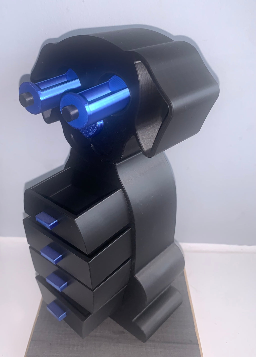 3D Printed Black Labrador Jewelry Box with Secret Nose Drawer 🐶