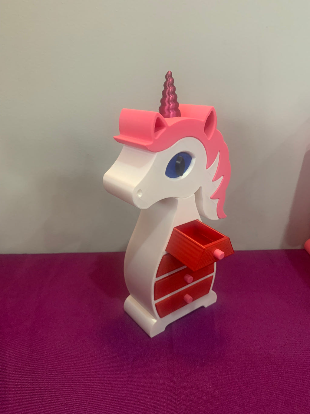 🦄 Unicorn jewellery box with 5 drawers to organise your jewellery
