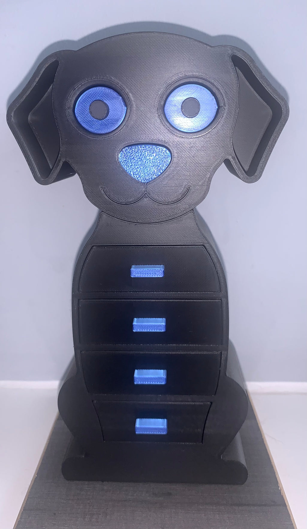 3D Printed Black Labrador Jewelry Box with Secret Nose Drawer 🐶