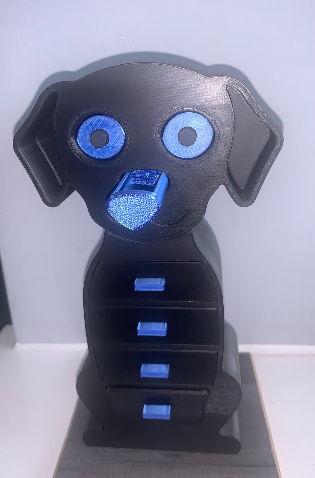 3D Printed Black Labrador Jewelry Box with Secret Nose Drawer 🐶