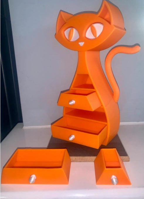 🐾 Cat Jewellery Box – 3D Printed with Love 🐾