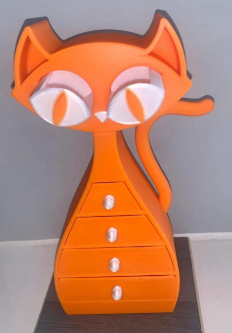 🐾 Cat Jewellery Box – 3D Printed with Love 🐾