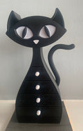 🐾 Black and White Cat Jewellery Box – 3D Printed with Love 🐾