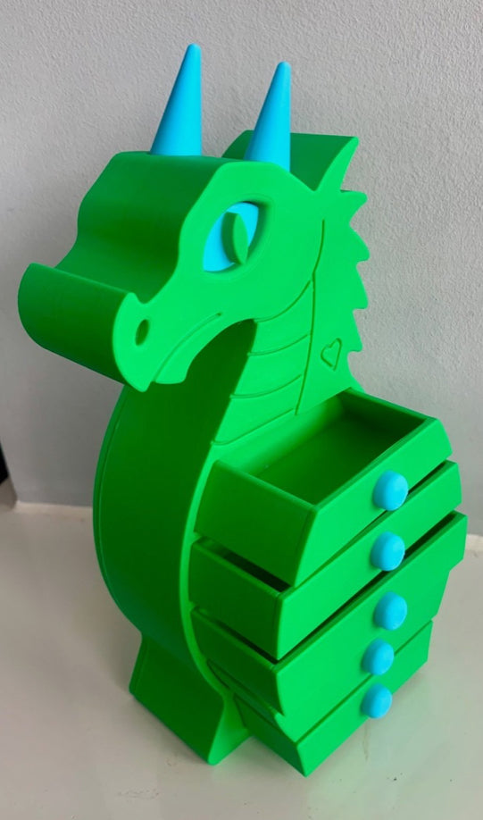 🐉 Mystical Dragon Jewellery Box – 3D Printed with Secret Hidden Drawer. 🐉